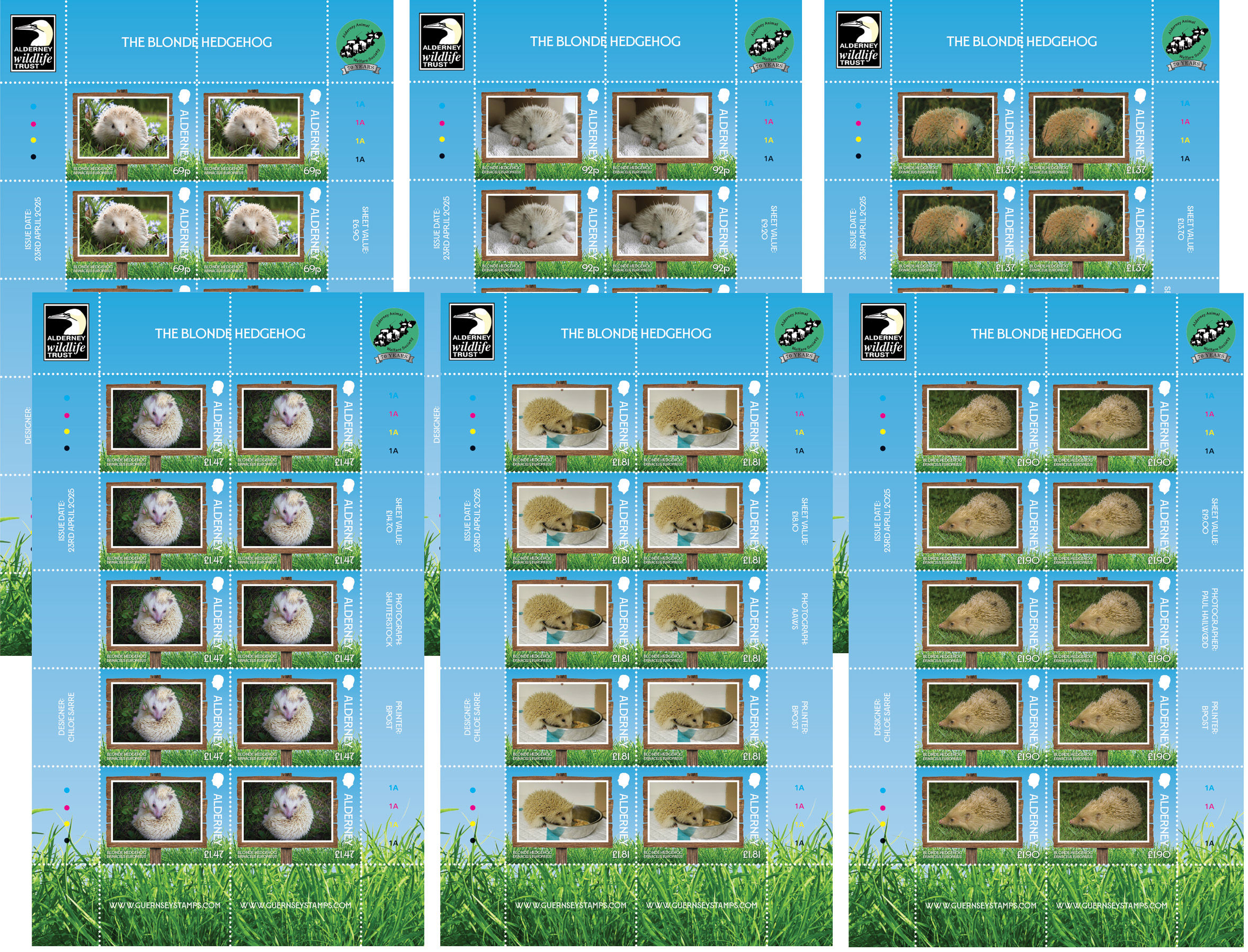 Sheets of 10